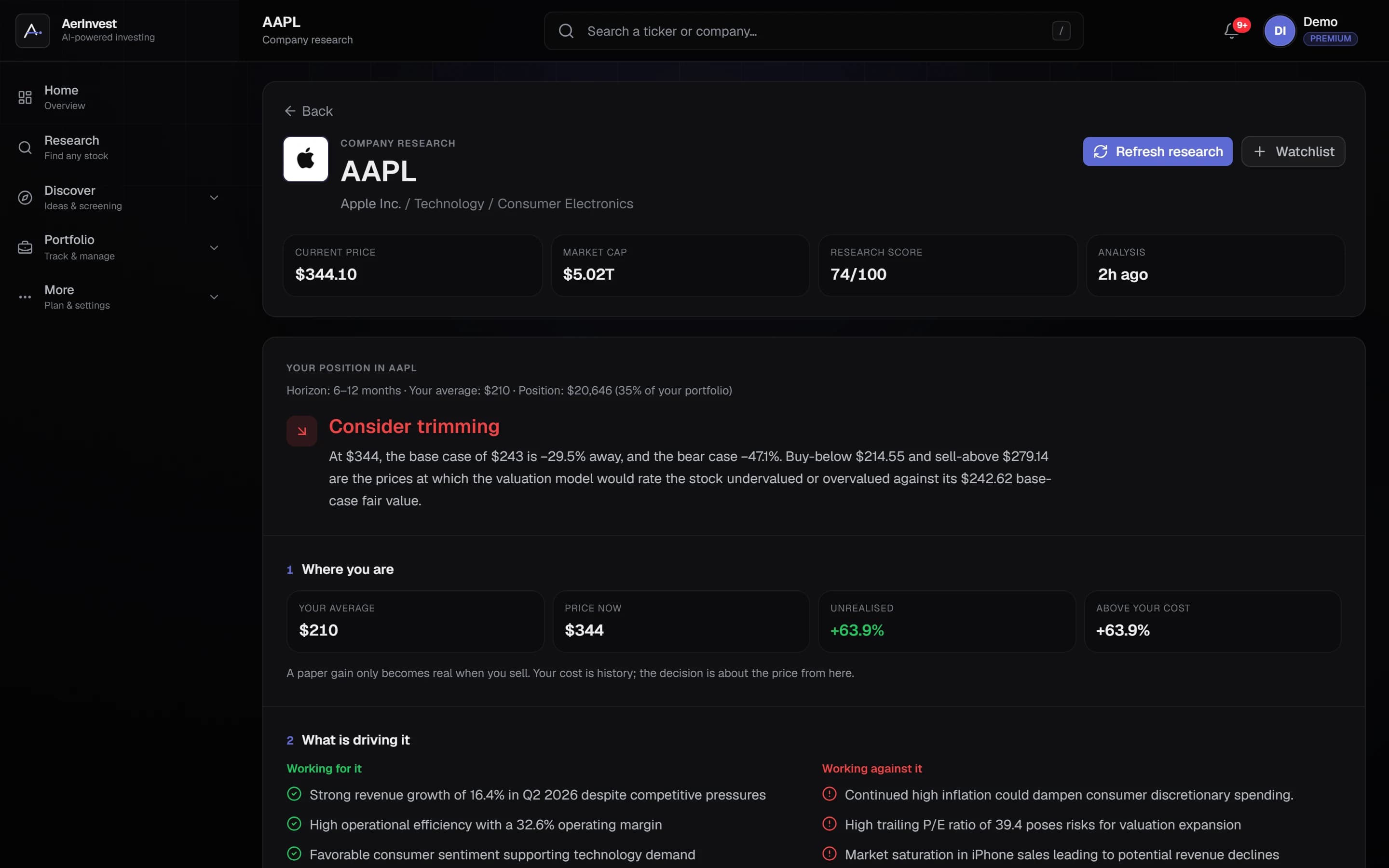 Company research in AerInvest